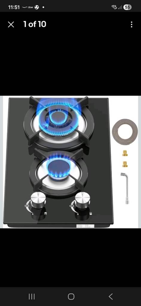 Brand new gas 2 burner hob 
