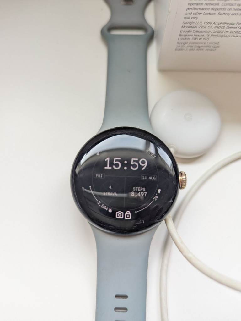 Google Pixel Watch - Grey, Good Condition with Charger