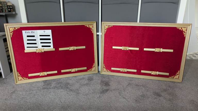 Wedding table planner noticeboards