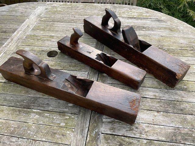 Three Antique Carpenters Planes