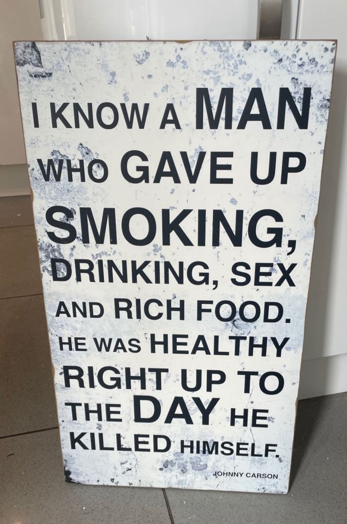 Johnny Carson famous quote wooden wall art