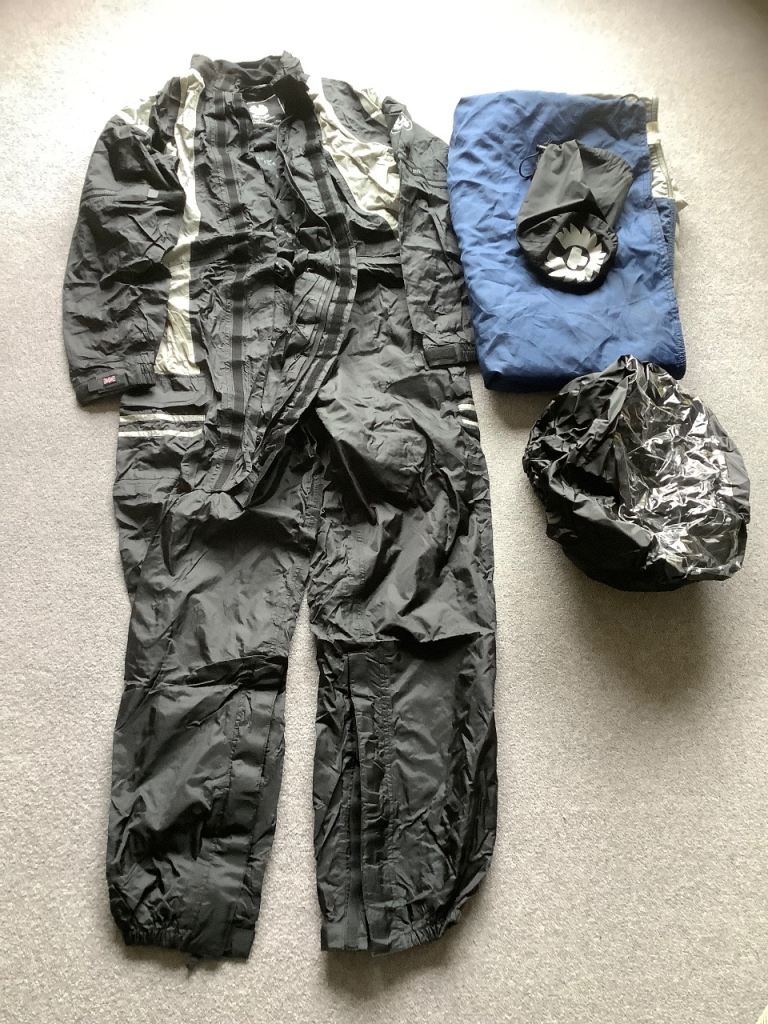 Quality BELSTAFF Waterproof Coveralls New, Tank Bag Cover New, and Bike Cover. Job Lot