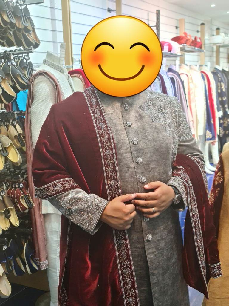 South Asian Men's Wedding Outfit / Kurta