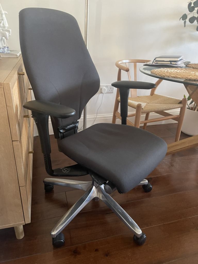 Office chair with armrest black