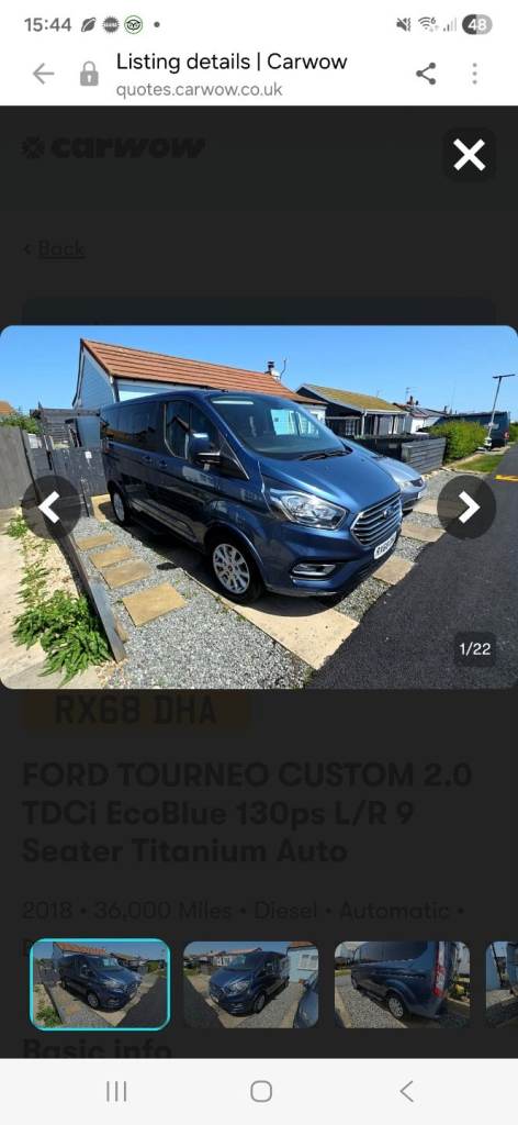 Ford, TOURNEO CUSTOM, MPV, 2018, Automatic, 1996 (cc), 4 doors