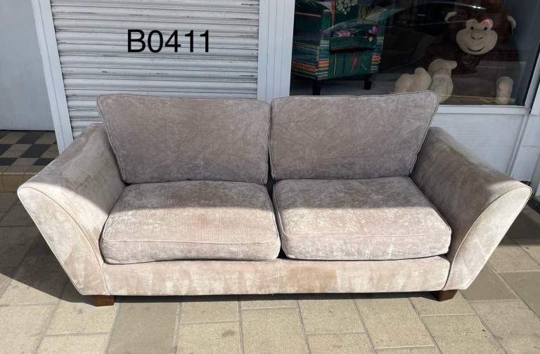 SCS Beige Fabric 3 Seater Sofa  £95 Free Local Delivery  