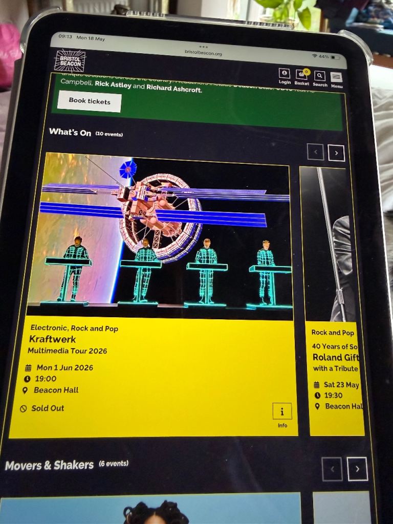 1 TICKET FOR SOLD OUT KRAFTWERK GIG