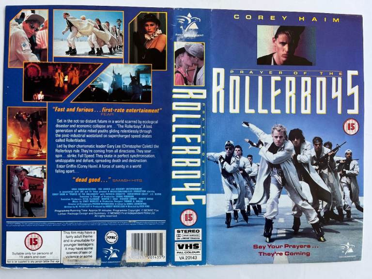 VHS VIDEO SLEEVE - PRAYER OF THE ROLLERBOYS (1990) - SLEEVE ONLY