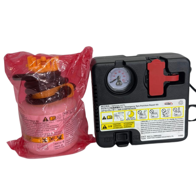 Genuine Toyota Emergency Tyre Puncture Repair Kit with Air Compressor & Sealant