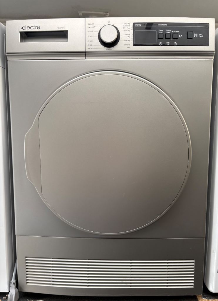 8kg condenser tumble dryer silver 