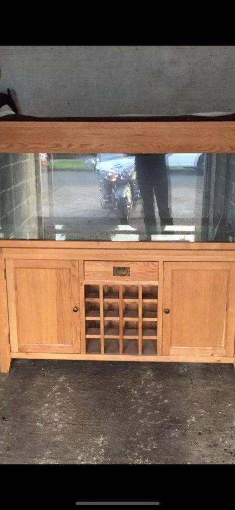 5ft Solid Oak wine rack marine tropical fish tank aquarium setup delivery🚚