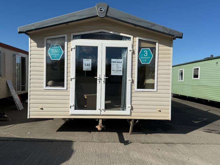 3 Bed 38x12ft Static Caravan - DG, CH, French Doors - Offsite / Self Build 