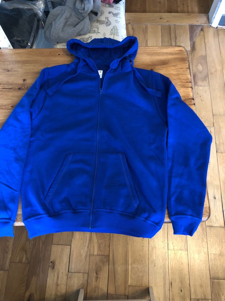 image for Brand new. zip hoodie , royal blue ,size  2XL