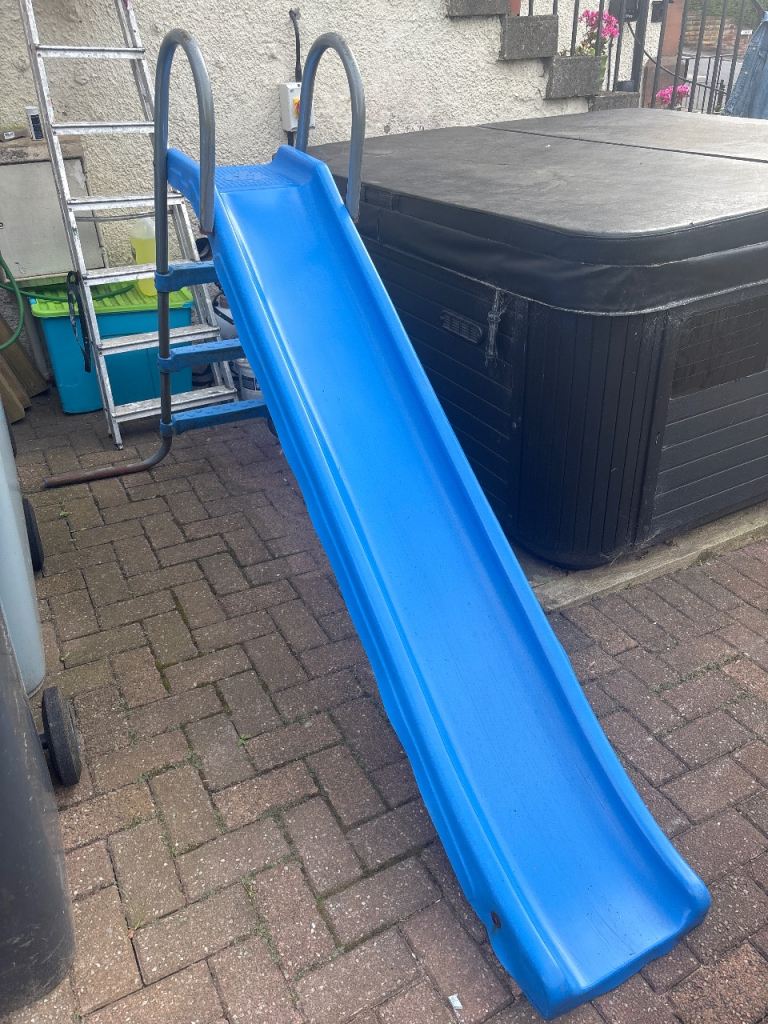 Blue Kids' Garden Slide with Ladder – Good Condition