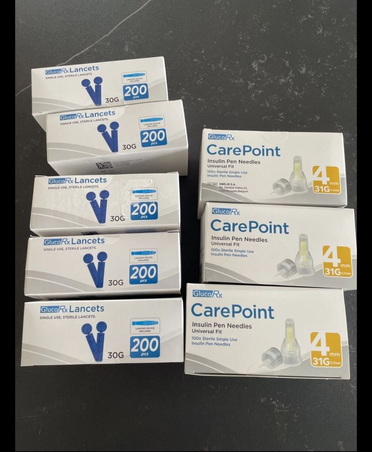 Lancets 1000 Pieces and Pen needles 300 Pieces