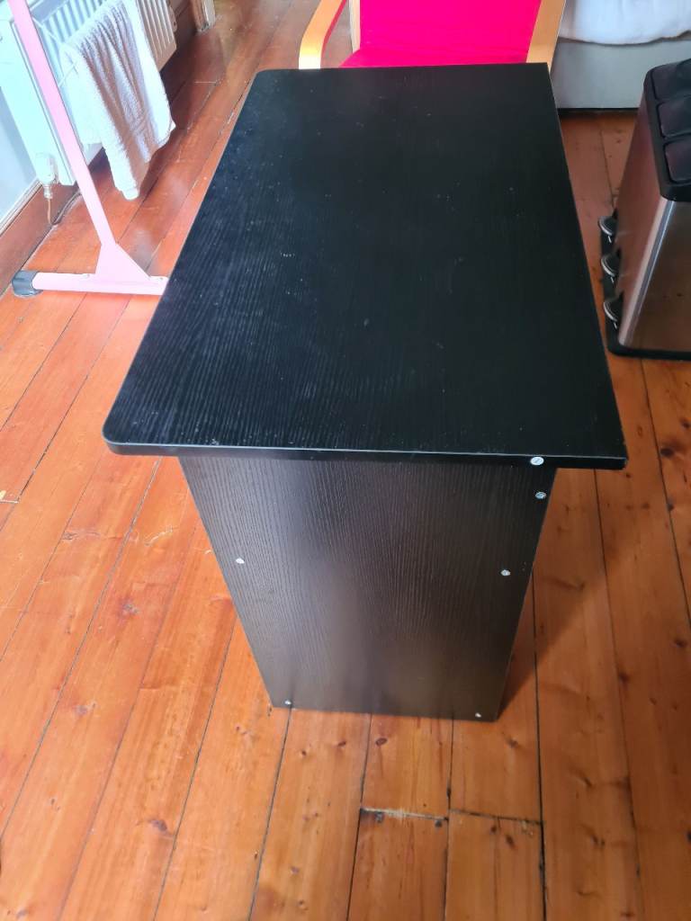 Black Ikea desk