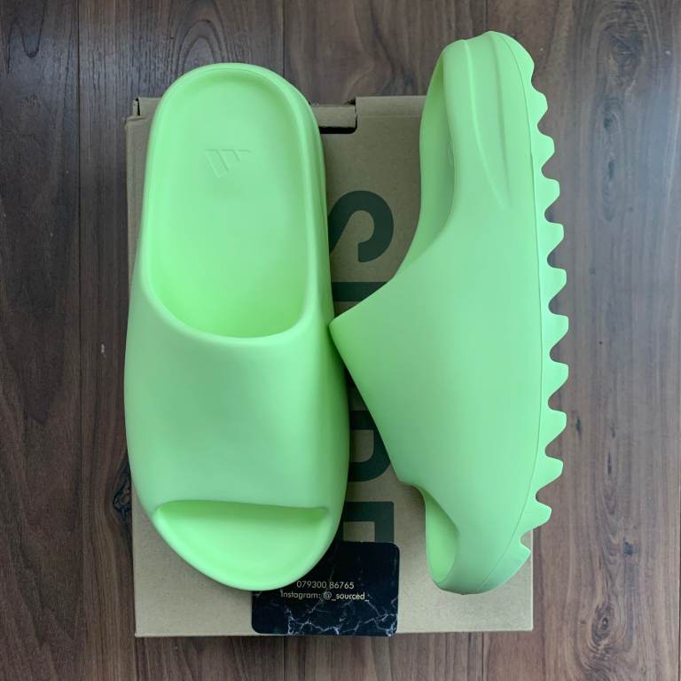 Adidas Kanye West Yeezy Slide Green Glow  UK size 9