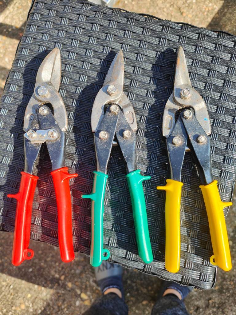 Metal shears sheet metal snips x3