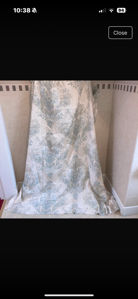Lovely Dorma curtains - beige, cream, green & gold