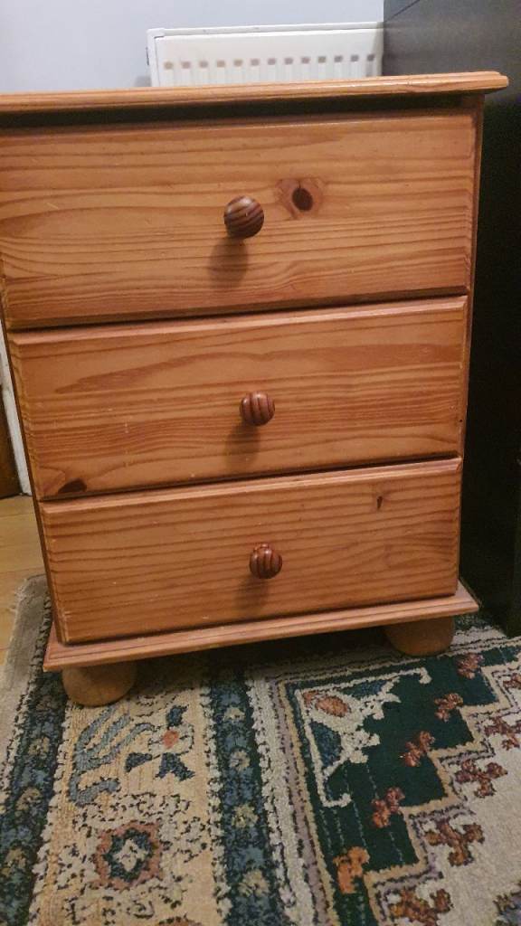 Solid pine bedside cabinet 