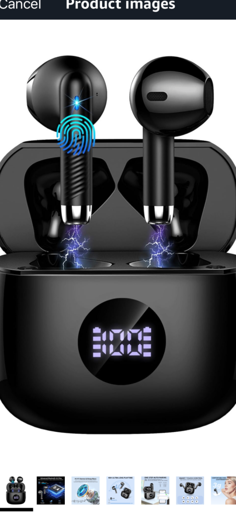 Earbuds Wireless Bluetooth 5.4 Brand New Boxed Black 