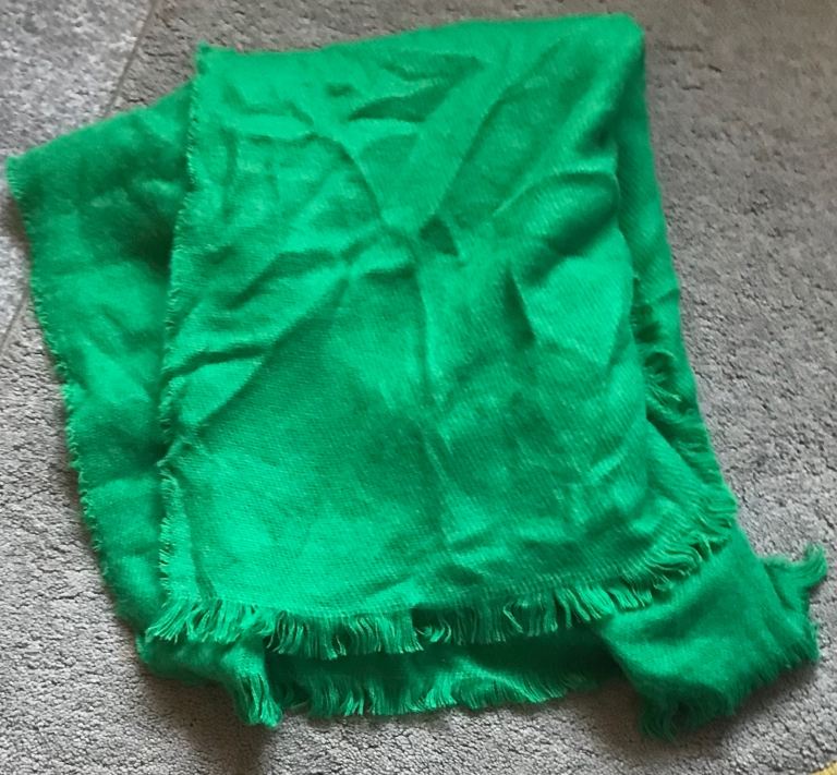 Green winter scarf