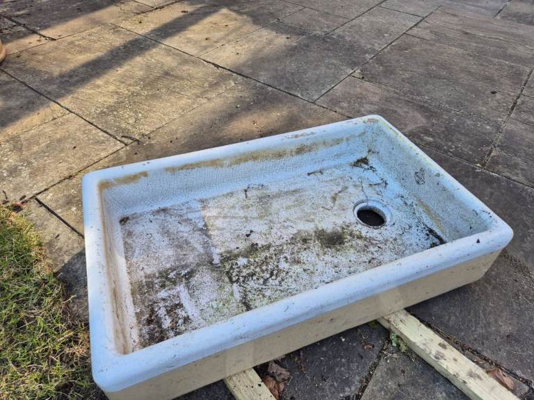 Large White Ceramic Butler Sink - Needs a Good Clean