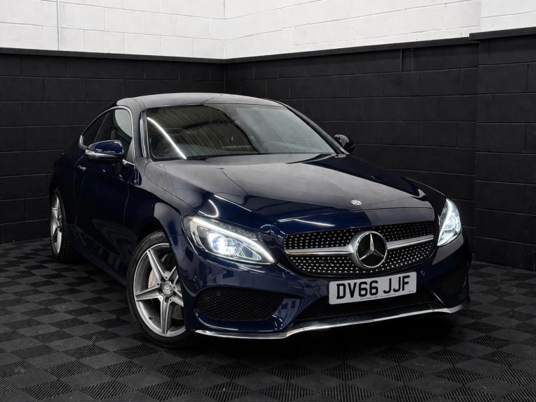 2016 66 MERCEDES BENZ C250d AMG LINE COUPE 2.1 DIESEL 204BHP AUTO BLUE EURO 6