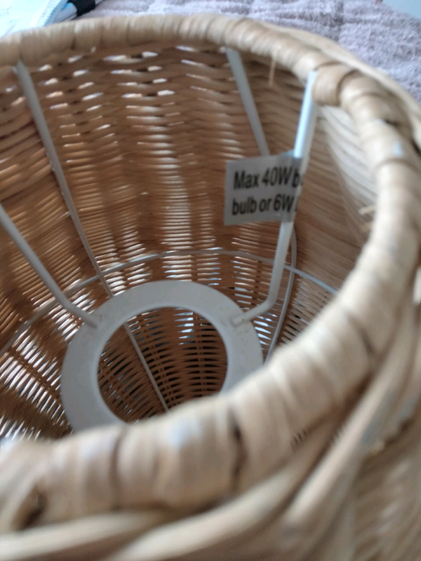 Rattan light shade ..1 available