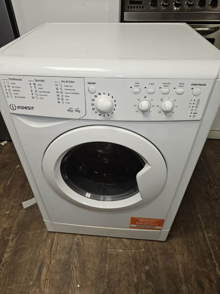 White indesit washer dryer 