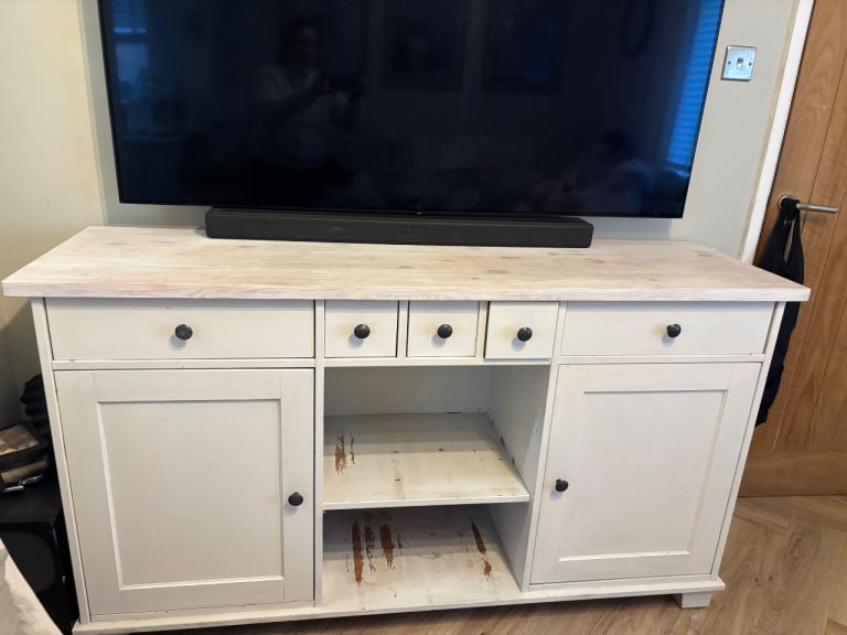 Shabby chic painted dresser / sideboard needs re painting - heavy pine will Need two people and vab