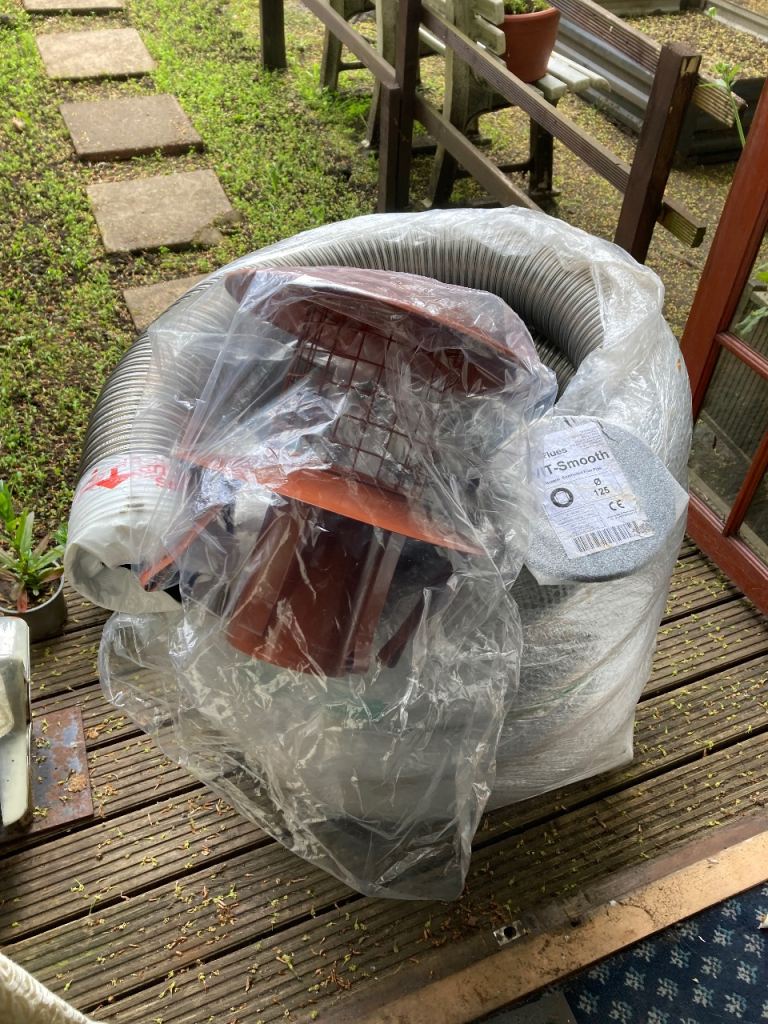 New Chimney Flue Liner Kit with Cowl – Brown