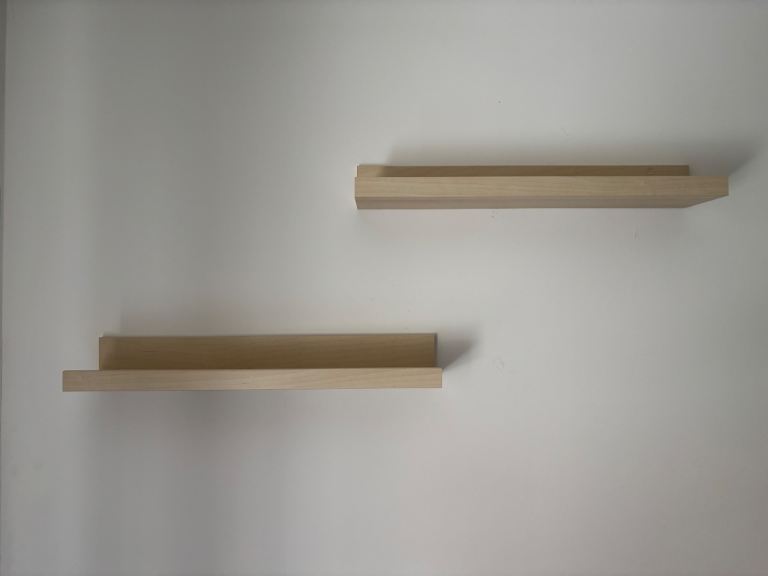 Two Wooden Wall Shelves - As Good As New