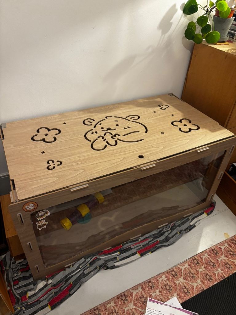 MEEWOOFUN wooden hamster cage large for Syrian hamsters