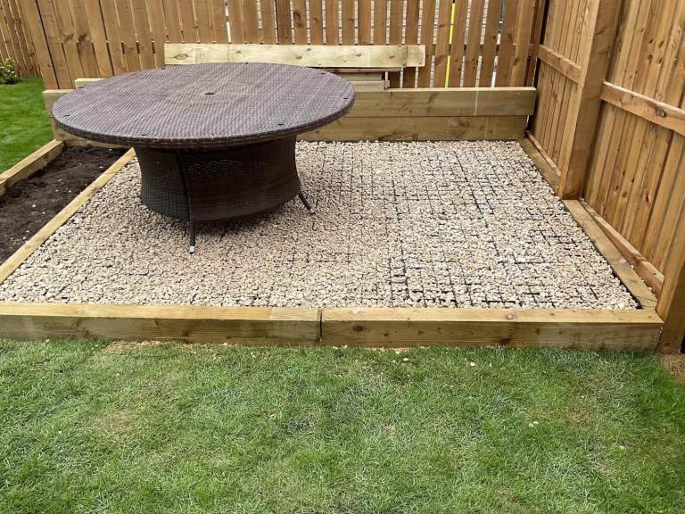 Interlocking plastic grids for shed bases