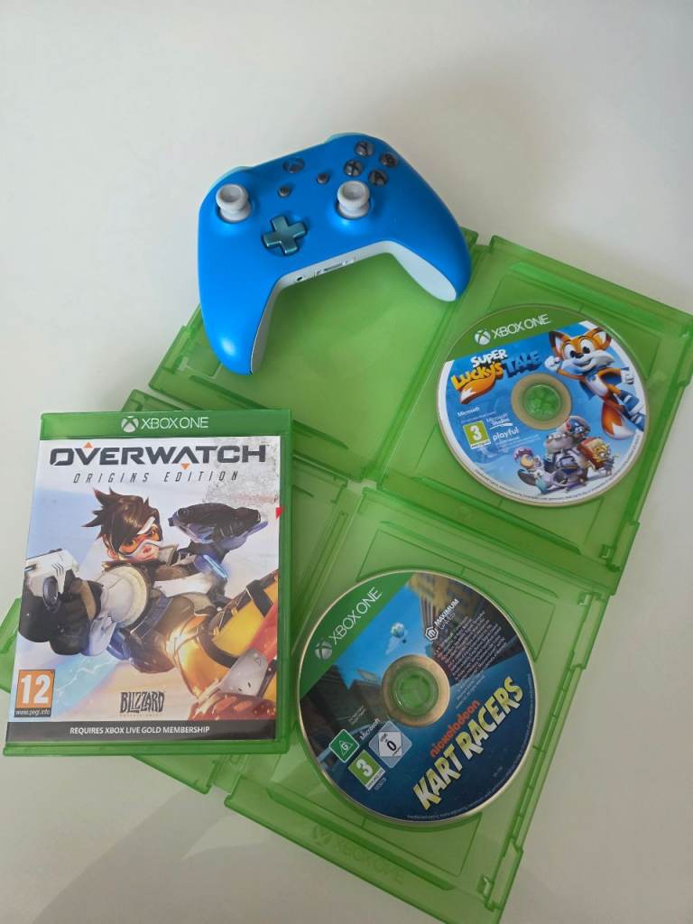 Xbox One Controller with Overwatch and Racing Games