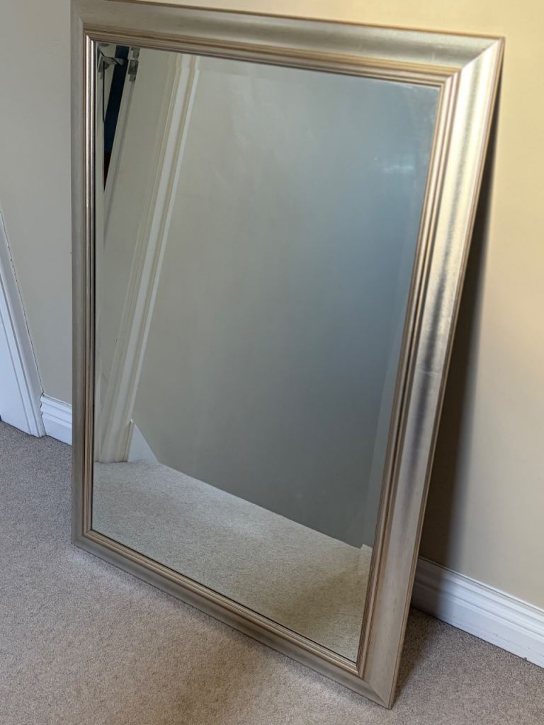 Large Silver Framed Mirror - VEGAS 41/29