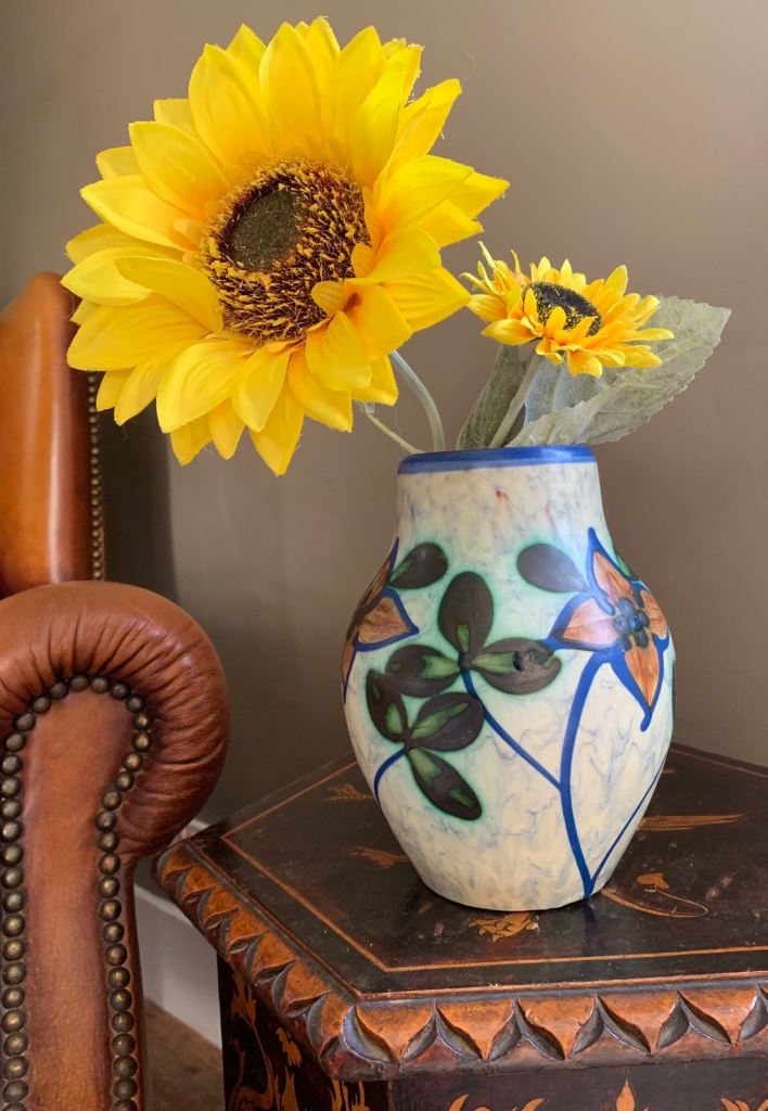 Vintage Art Deco Upsala Ekeby Made in Sweden Ceramic Pottery Vase 20s 30s