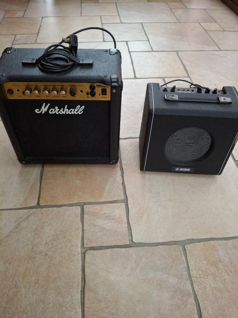 Guitar Amps. One Marshall Digital FX and one G-Echo AL15-M