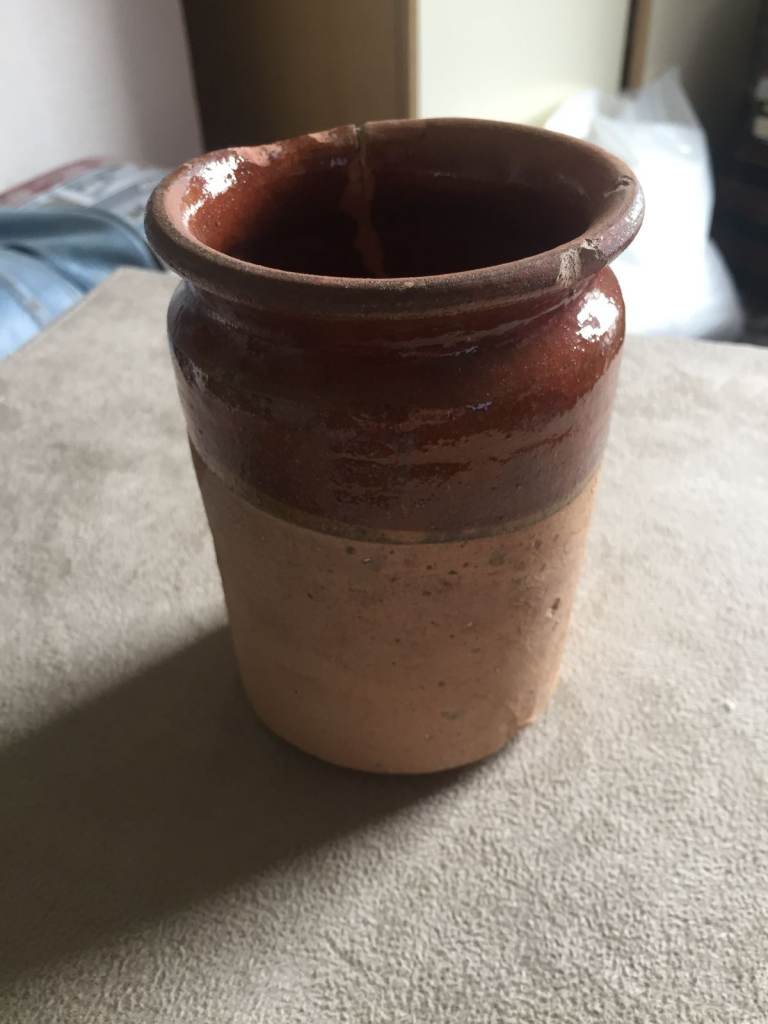 MOST BEAUTIFUL STONEWARE JAR - REDUCED TO BARGAIN PRICE OF £10 UNTIL 28 APRIL -