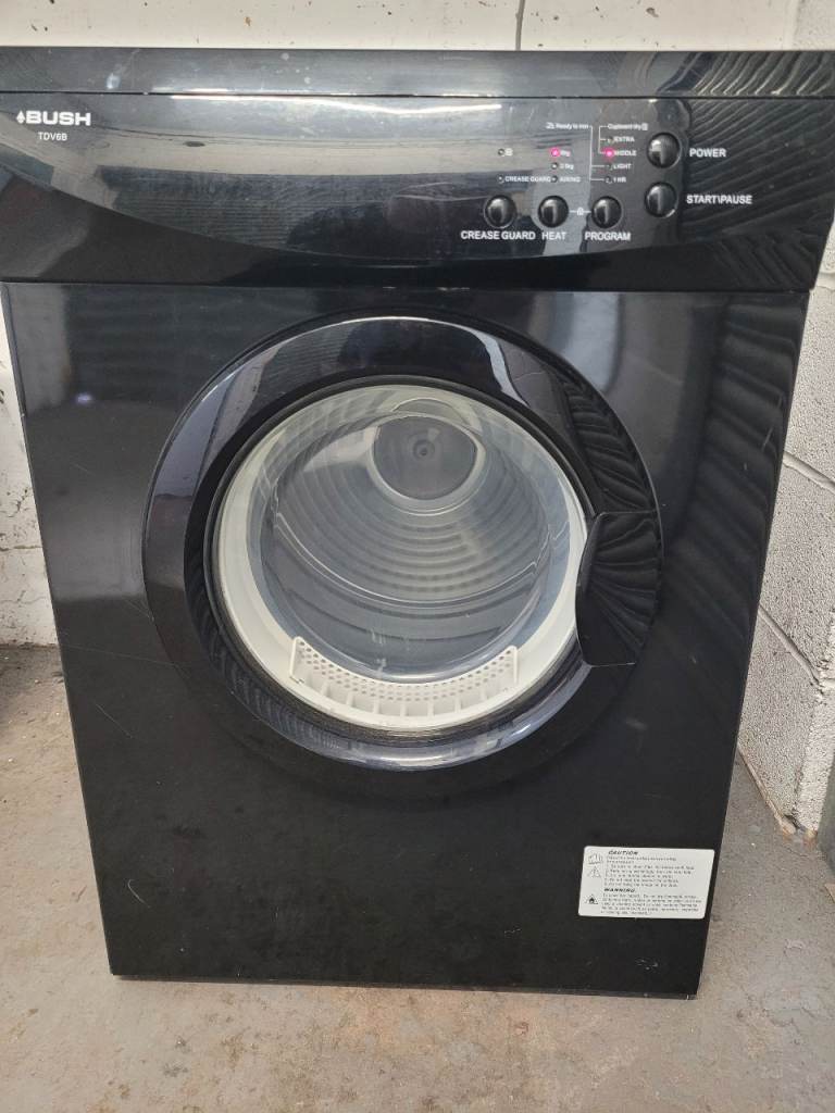6KG BUSH VENTED TUMBLE DRYER IN BLACK  IN VGC