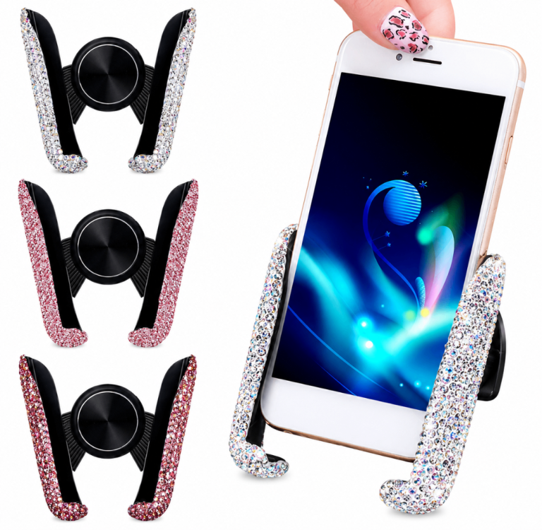 Universal Car Phone Holder Air Vent Mount Bling Mobile Holder