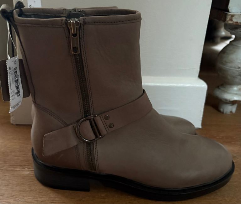 Brown Next Leather Ankle Boots Brand New 