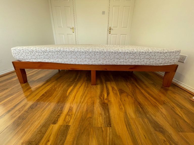 king size Bed frame and mattress for sale - excellent condition 