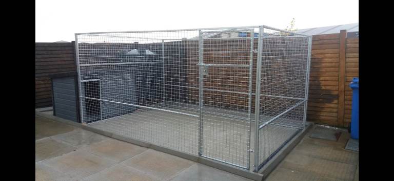 Galvanised dog run