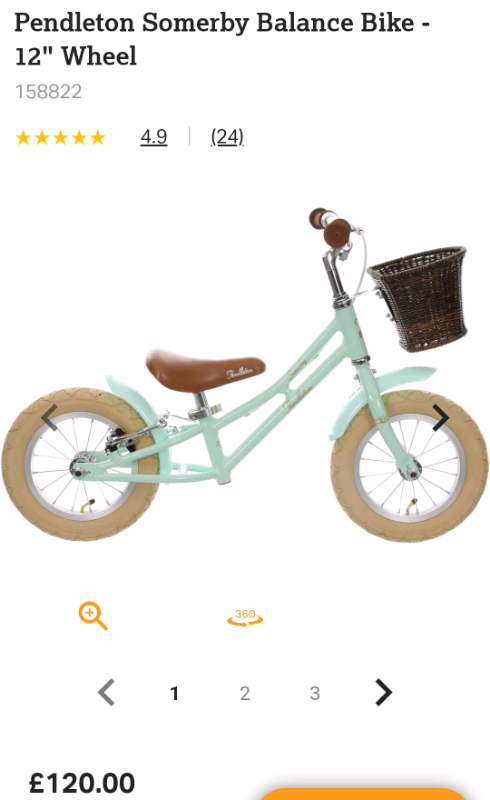 Pendleton Somerby Kids Balanced Bike - 12" Wheel