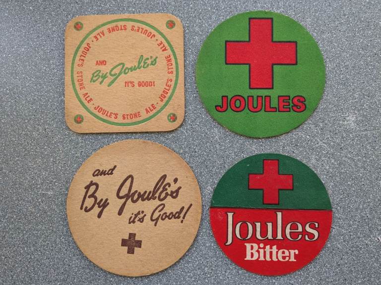 Vintage Joules beer mats x4