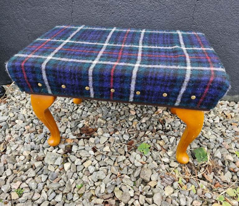 Tartan Vintage Style Elevating Footstool
