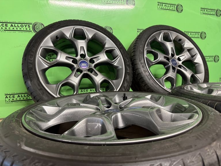 REFURBISHED GENUINE FORD 19” 5x108 ALLOY WHEELS + GOOD TYRES CONNECT FOCUS MONDEO