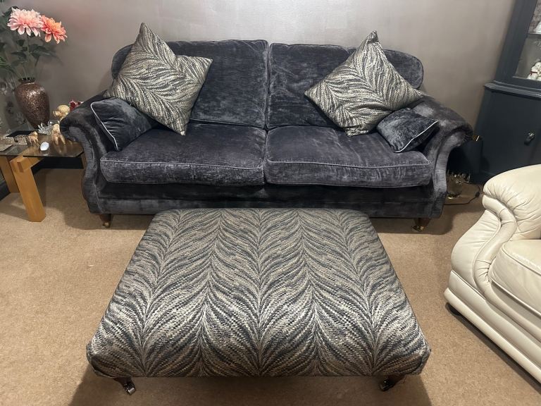 Laura Ashley Hartford sofas with matching footstool
